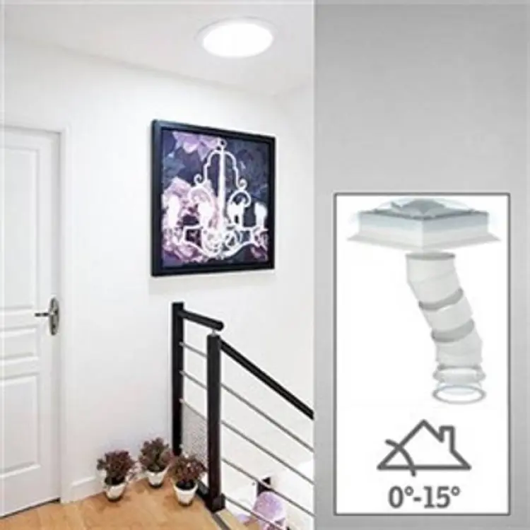 Velux Ljustunnel TCR platt tak fast rör Ljustunnel