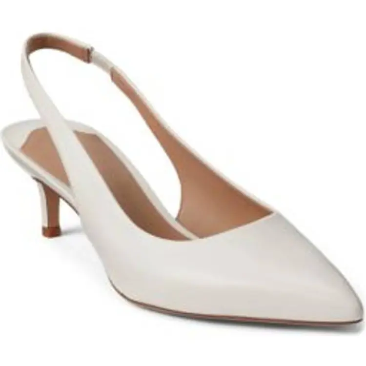 Lauren Ralph Lauren Lolah II Nappa Leather Slingback Pump - Kräm