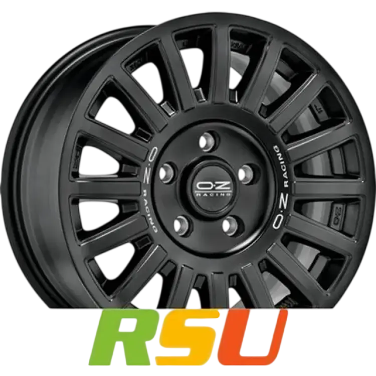 OZ Racing Rally Raid Matte Black Silver Lettering 8X17