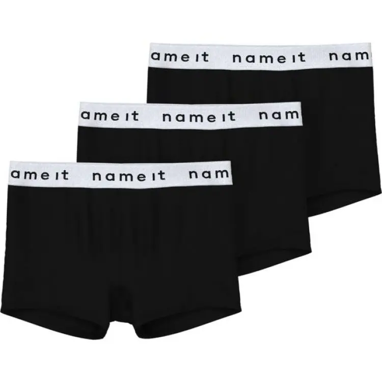 Name It Boxershorts 3-Pack - Svart/Bright White