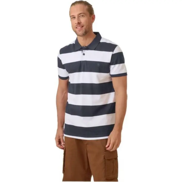 Firefly Jacob Stripe Pikétröja - Navy Stripe