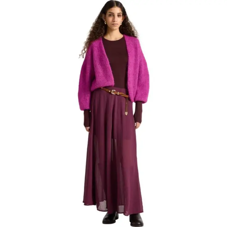 Lindex Soft Cosy Knitted Cardigan - Lilac