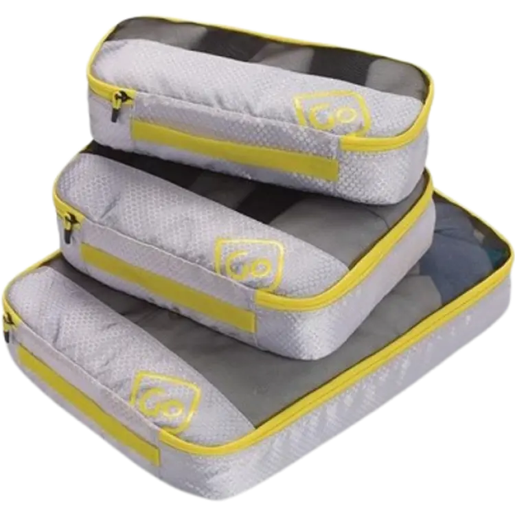 Go Travel Triple Packing Cubes 3 delar - Yellow
