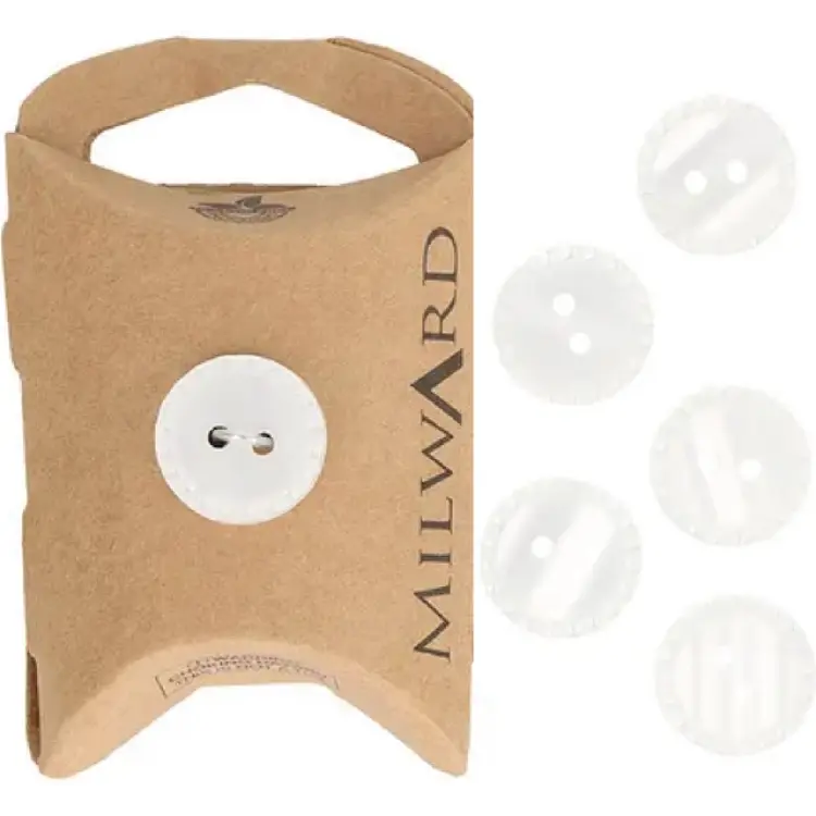 Milward Knappar Vit 15mm