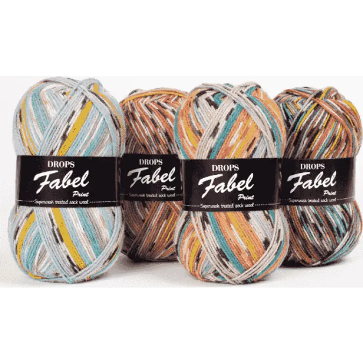 Drops Design Fabel Garn Print 151 Guacamole