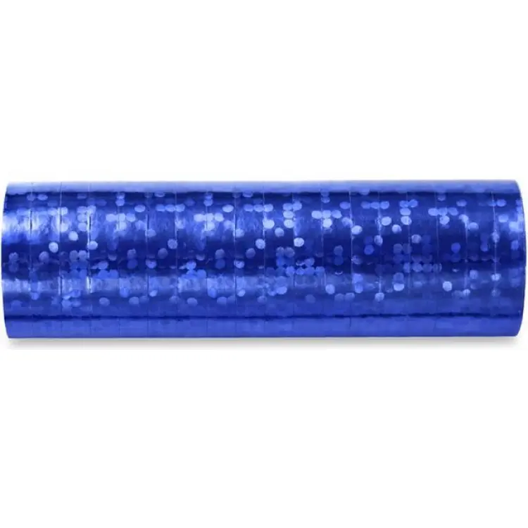 PartyDeco Streamer Holographic Blue 18-pcs