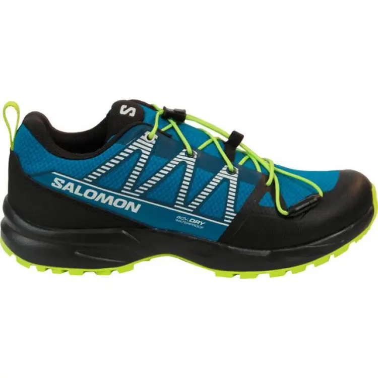 Salomon Outscape Waterproof JR Vandringsskor - Mykonos Blue/Black/Acid Lime