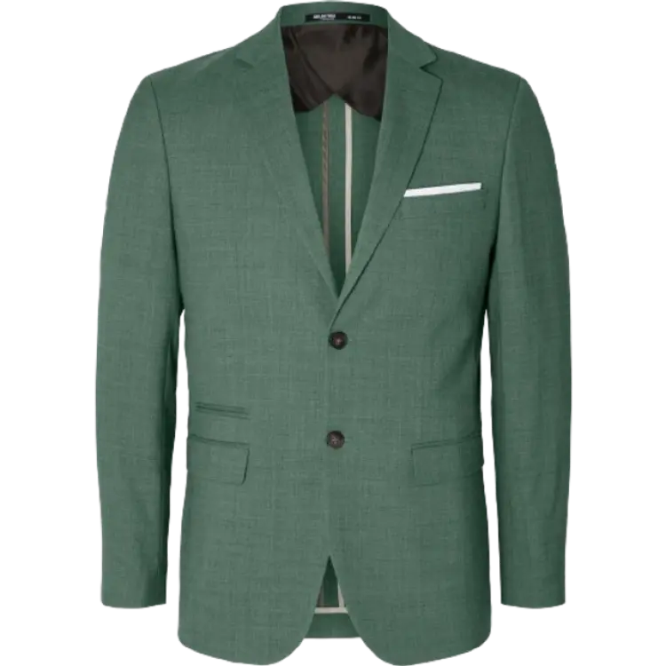 Selected Homme Slim Fit Single Dress Blazer - Light Green Melange