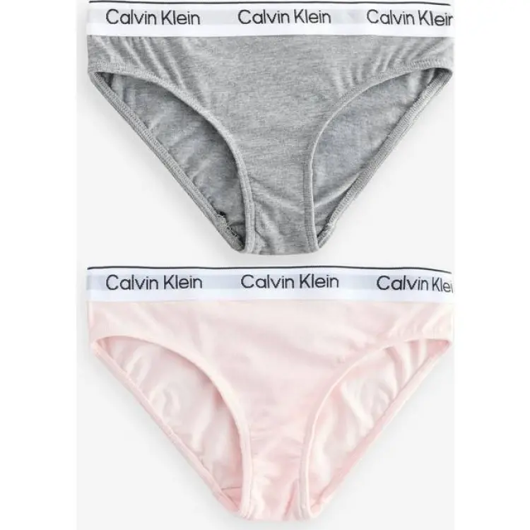 Calvin Klein Girls Bikini Briefs - Icon Cotton Stretch - Pink