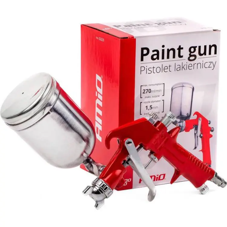 Amio Färgspruta Aluminium 2 Pneumatisk 1.5 HVLP