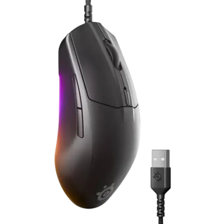 SteelSeries Rival 3 Gen 2 Optic Gamingmus 6 Knappar