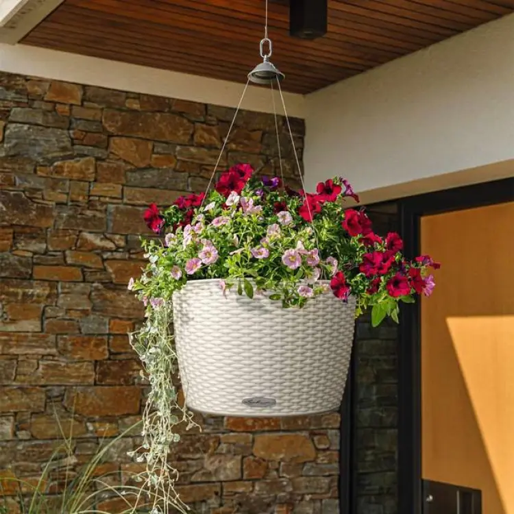Lechuza Självvattnande Blomampel Nido Cottage 35 Plast Ø35 x 23 cm Vit
