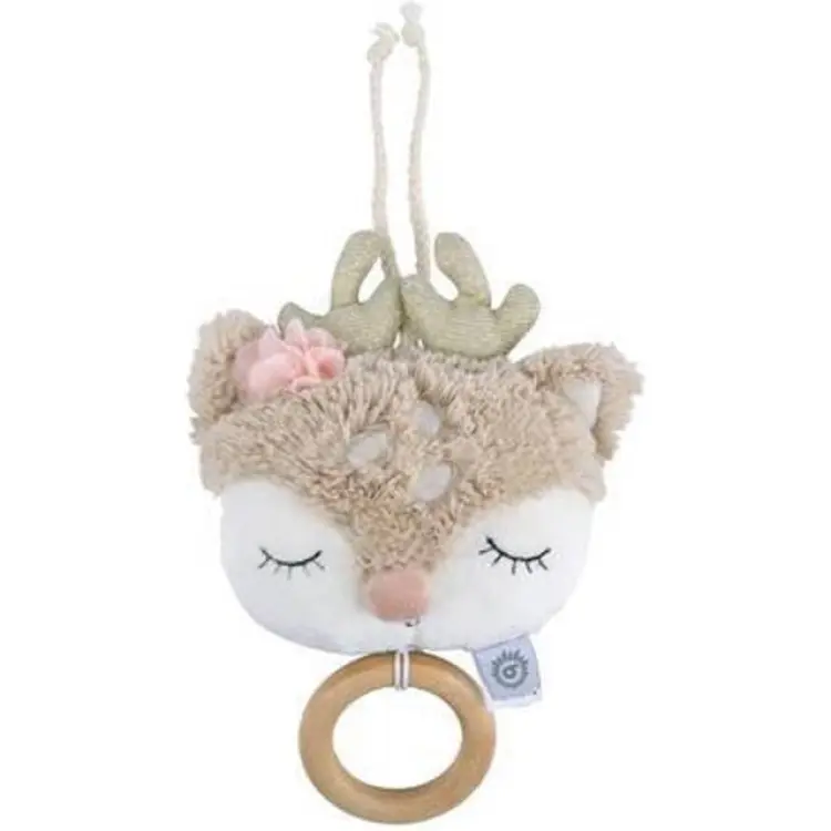 Bieco Musikspeldosa rådjur ca 30 cm babymusiklåda sömnhjälp spädbarn babymusik speldosa baby babysömn gosedjur för spädbarn sömnhjälp barn babyleksak från 0 månader