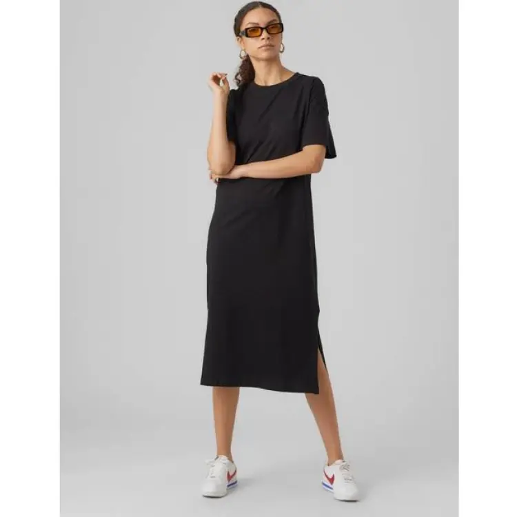 Vero Moda Molly Oversize Calf Dress Black