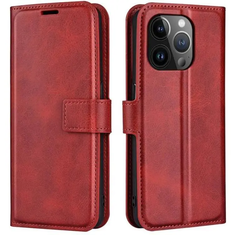 A-One Brand 15 Pro Plånboksfodral Calf Flip Folio Röd