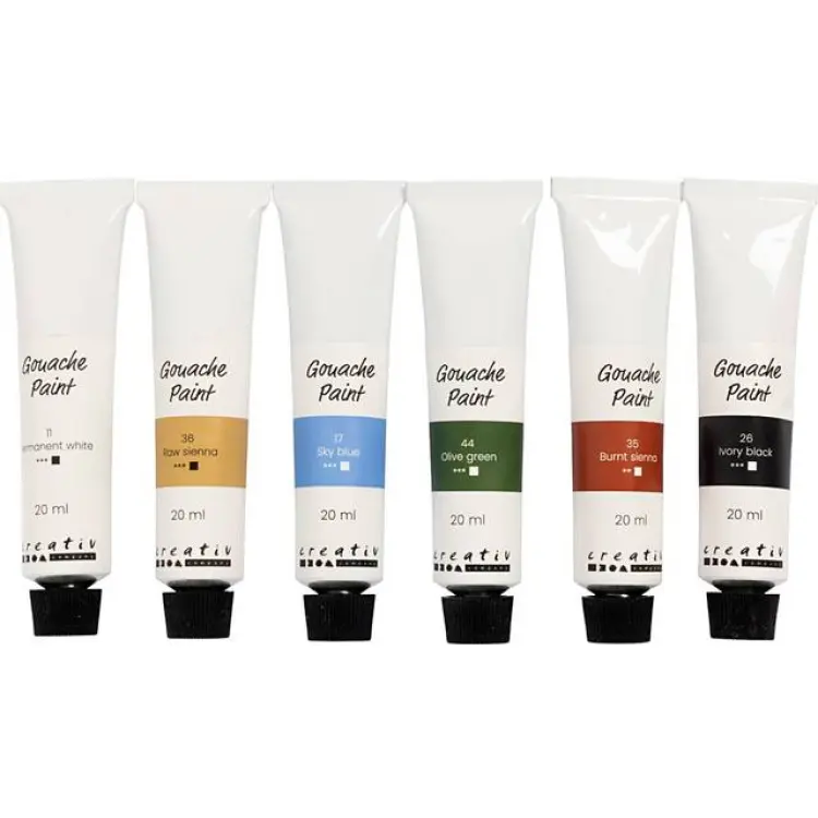 Creativ Company Gouachefärg Natur 6x20 ml 6 St