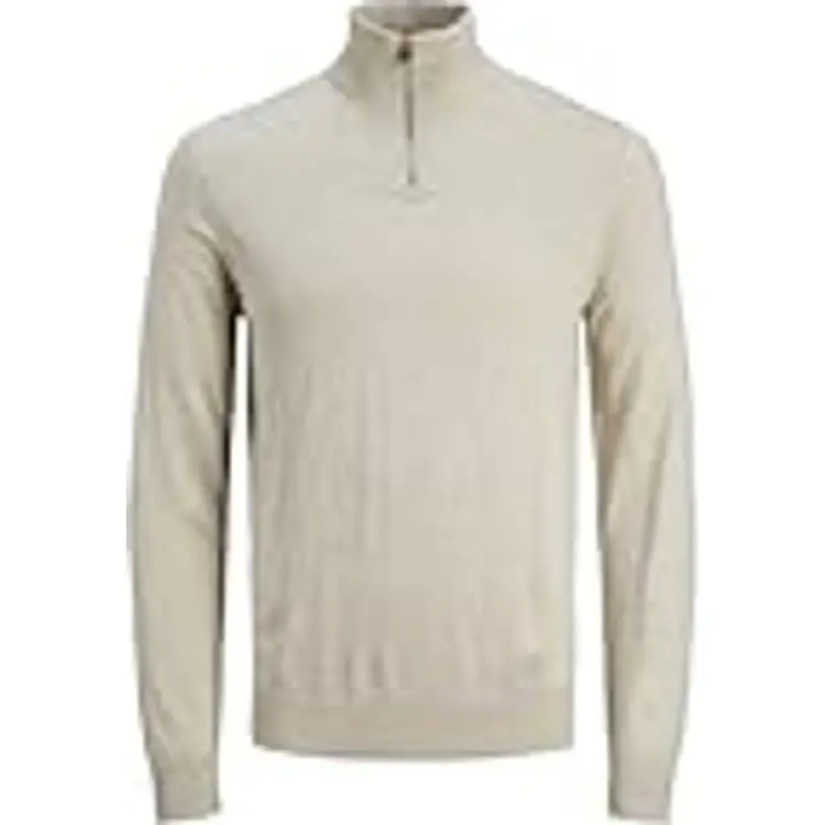 Jack & Jones Jjeemil Stickad Halv Dragkedja Melerad