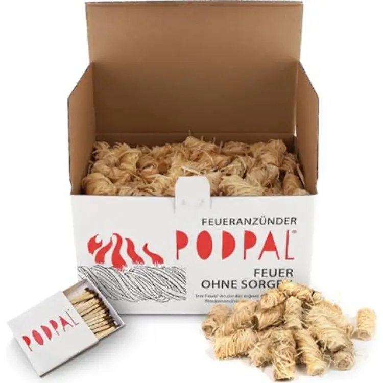 Podpal Lighter Wood Wool Natural Fire Starter 200 Pieces