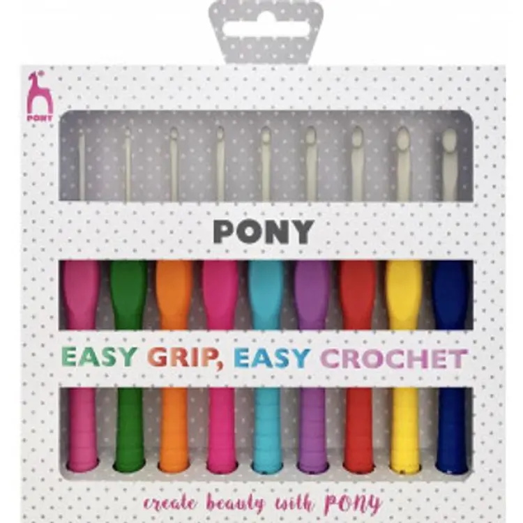 Pony Easy Grip Virknålsset 2-6mm 9 st