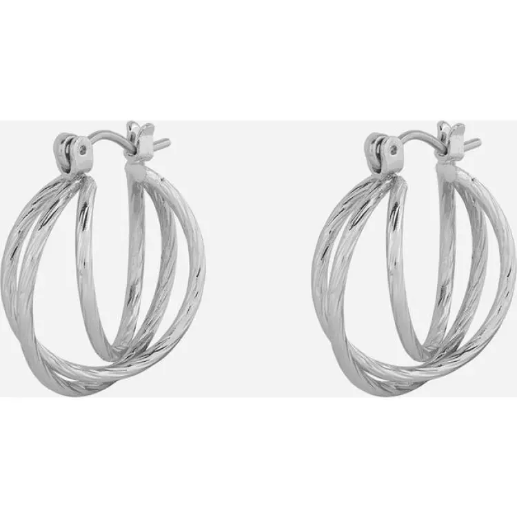 Montini Tvinnade Creoler Silver