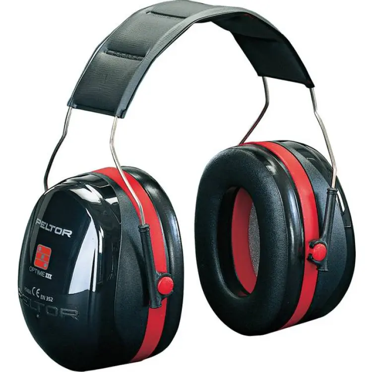3M Peltor Optime III Headband - Black/Red