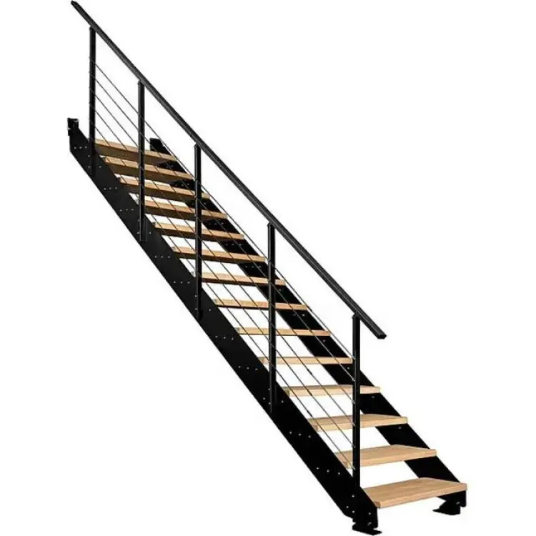 Atrium System Trappa Prosto Rak Svart