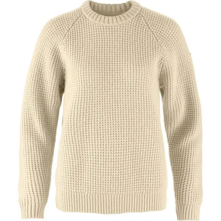 Fjällräven Övik Waffle Knit Ullpullover Dam - Beige