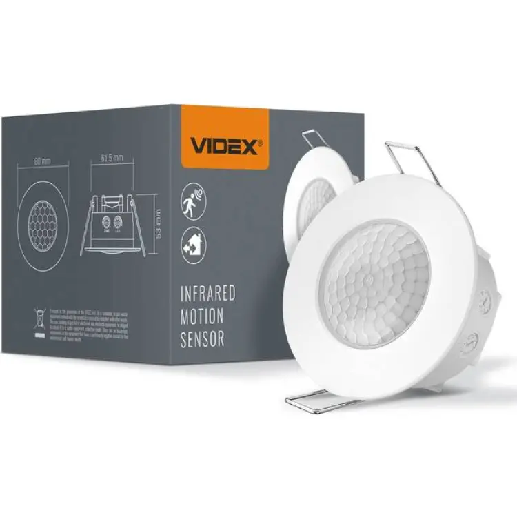 Videx PIR Rörelsesensor Skumringsrelä 360 Grader IP65 1200W