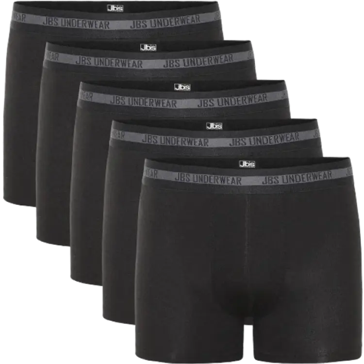 JBS Kid's Bamboo Boxers 5-pack - Black
