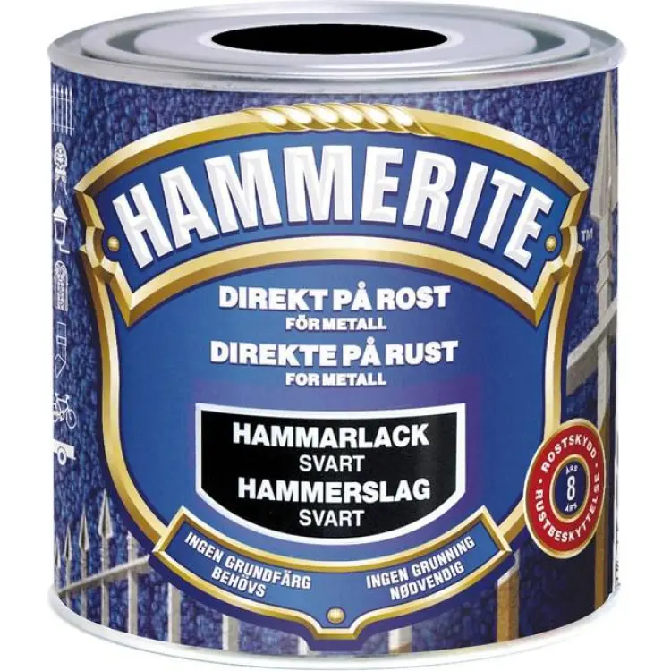 Hammerite Hammer Effect Rostskyddsfärg, Metallfärg Black 0.75L