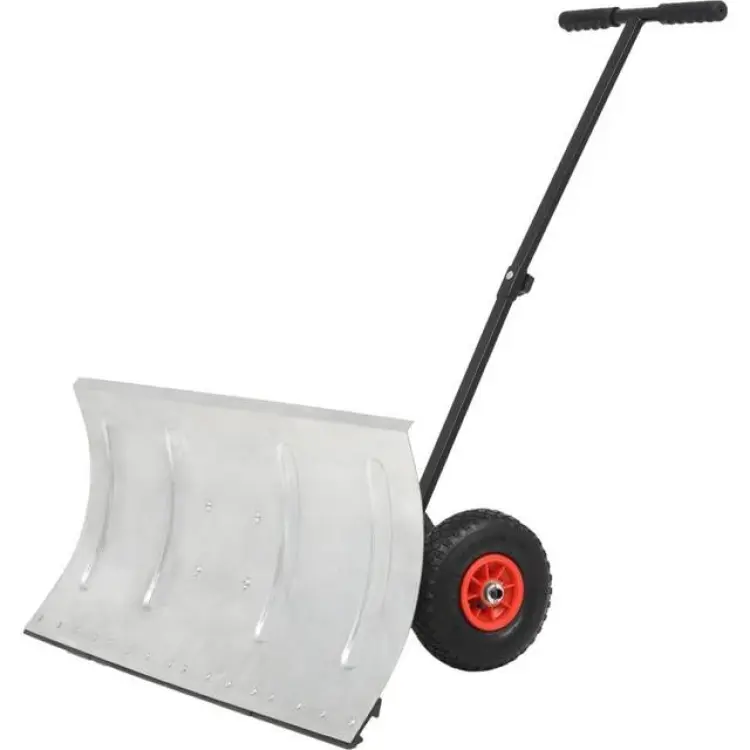 vidaXL Manuell snöplog med hjul 100x44 cm