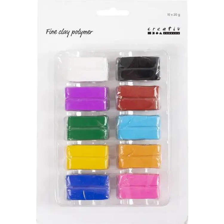 Creativ Company Fine Clay Polymer Colorful 10x20g
