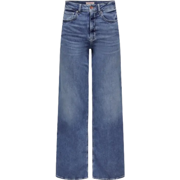 Only Madison Blush Wide Jeans - Medium Blue Denim