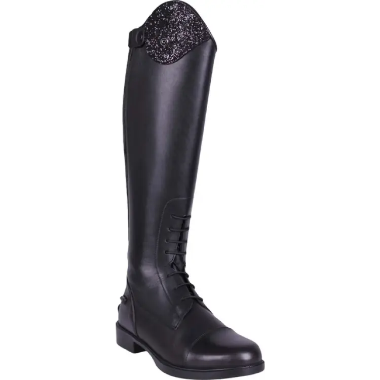 QHP Junior Romy Leather Riding Boots - Black