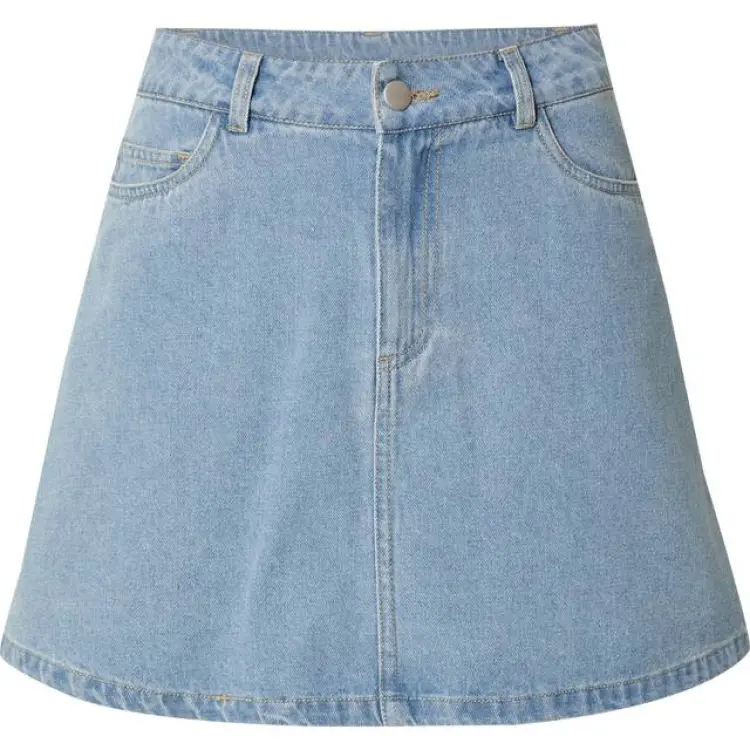 Pieces Pcabbi Mini Jeanskjol - Blue Denim