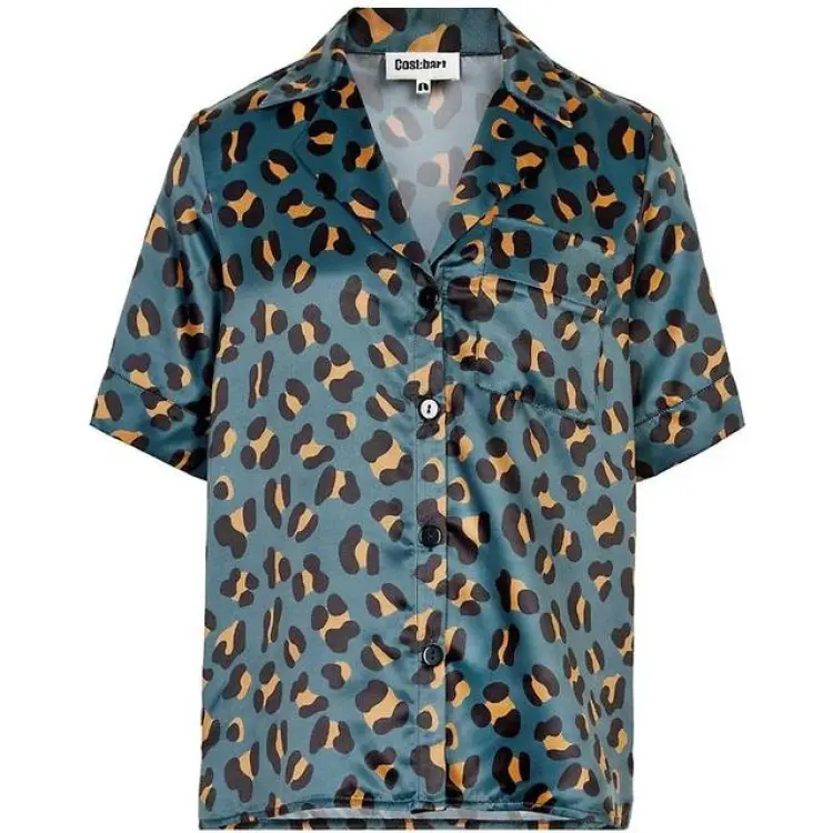 Cost:bart Hannah Satin Skjorta - Leo Print