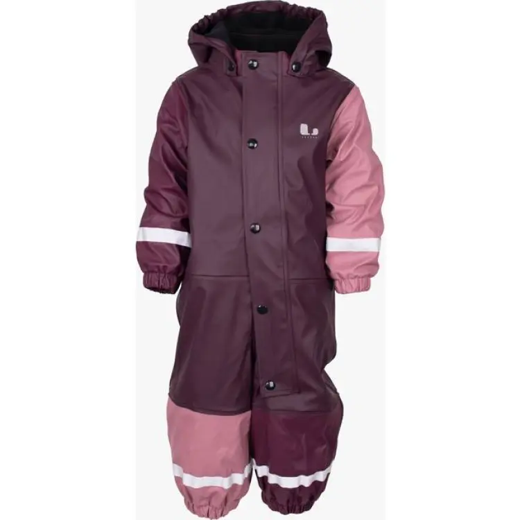 Lindberg Kids Fagerhult Rain Baby Overall Fleece Plum Dry Rose 92