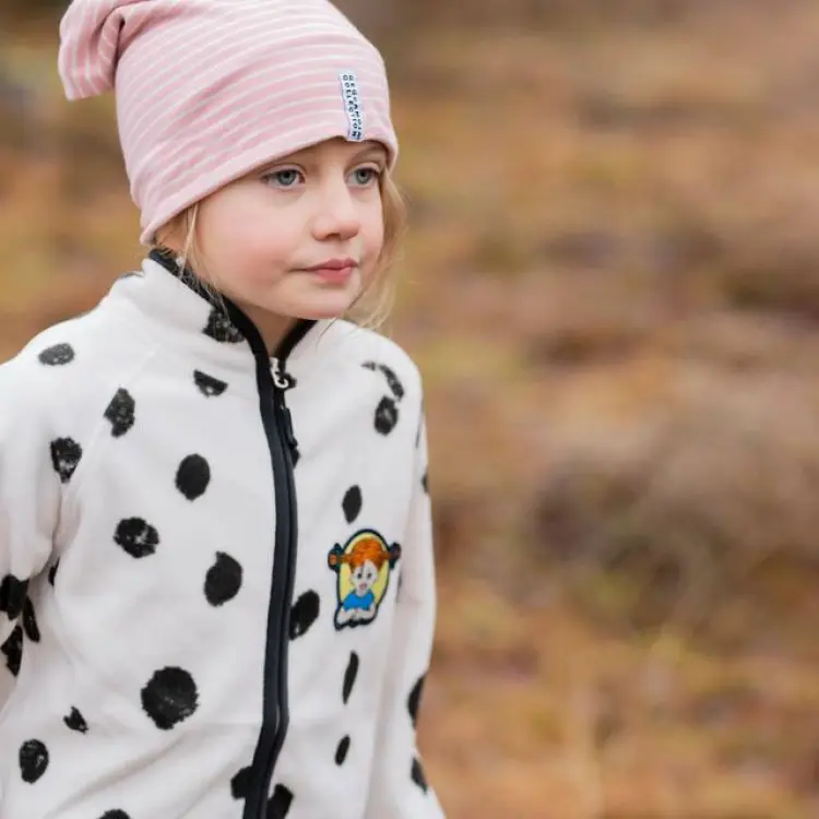 Geggamoja Fleecejacka Pippi Långstrump Vit White