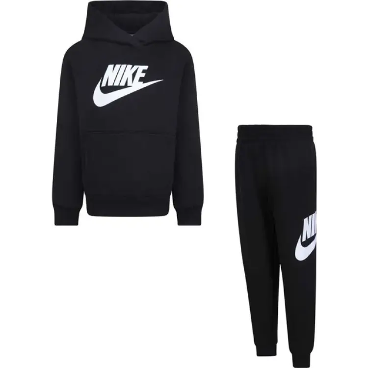 Nike Little Kid's Sportswear Club Fleece Hoodie Set - Black (86L135-023)