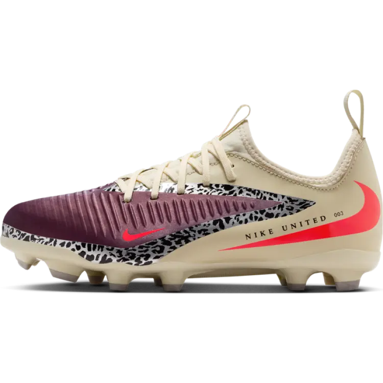 Nike Phantom 6 Academy Low Cut MG United - Röd/Universal Red/Grå