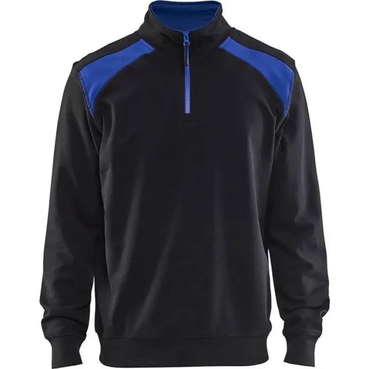 Blåkläder Unite Half-Zip collegetröja/sweatshirt, Svart/Mellangrå