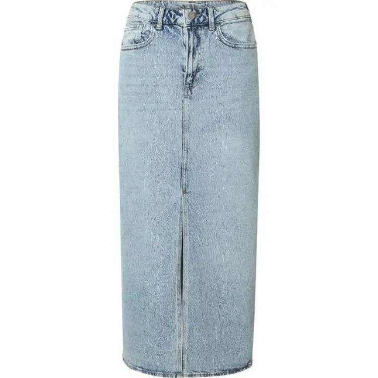 Vila Vijaf Hw Midi Denim Skirt - Blue