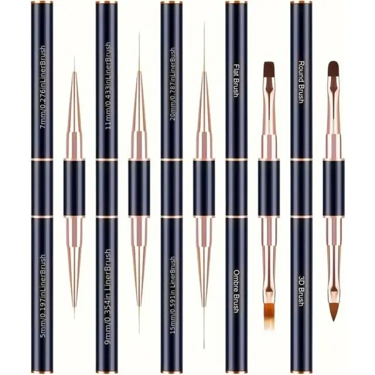 Temu Double-ended Nail Art Pens Set - Multi