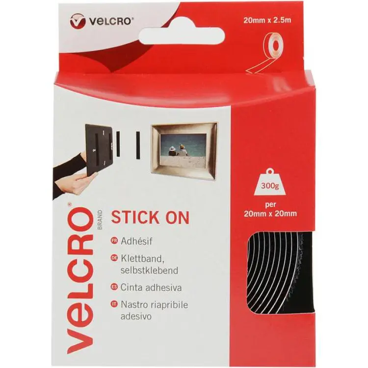 Velcro VEL-EC60215 2500 mm x 20 mm Black