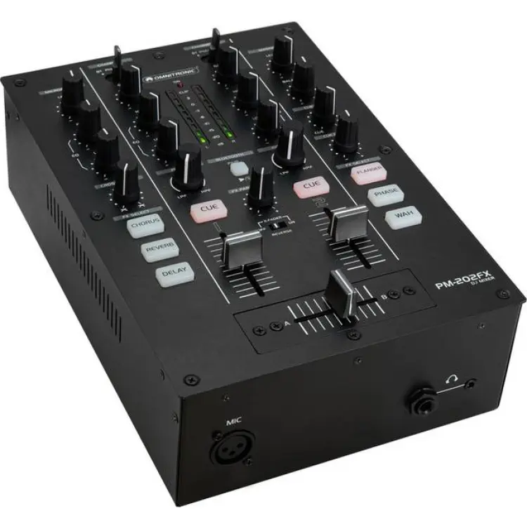 Omnitronic PM-202FX 2-Channel DJ Mixer with Filter FX & Bluetooth
