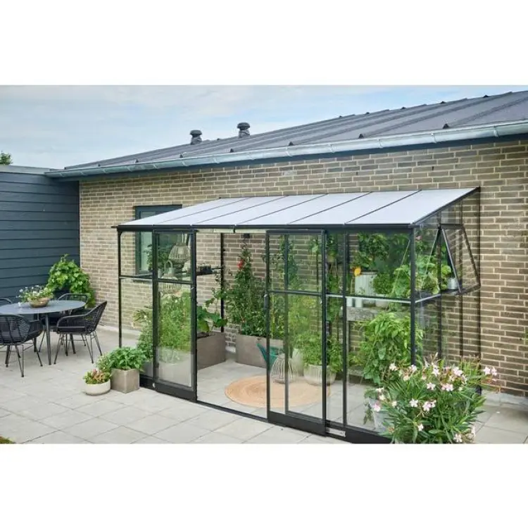Halls Greenhouses Qube 612 7.1m² Aluminium Säkerhetsglas