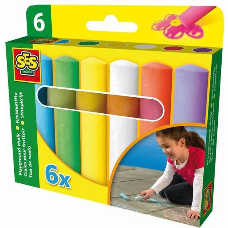 SES Creative Playground Chalks 6 Pack 02206