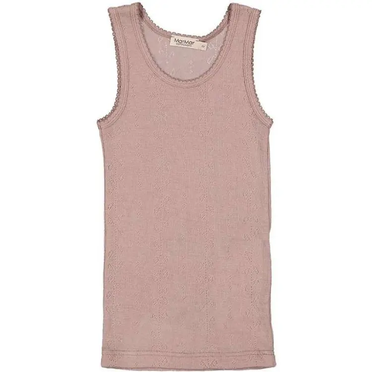 MarMar Copenhagen Tavi Wool Pointelle Top - Burnt Rose