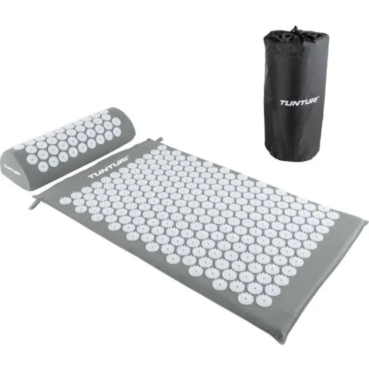 Tunturi Acupressure Mat And Pillow Grey