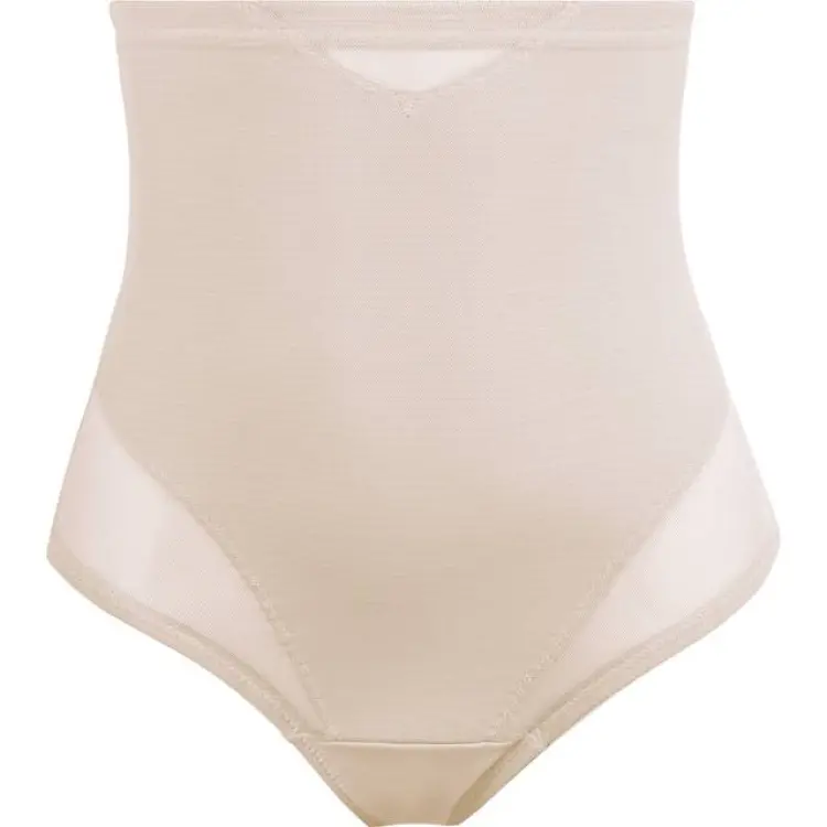 Miraclesuit Sexy Sheer Shaping High Waist Thong - Warm Beige/Nude
